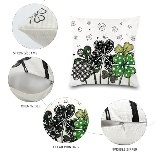 Housses de coussin Saint-Patrick 45,7 cm : taie décorative canapé et lit festive - 4