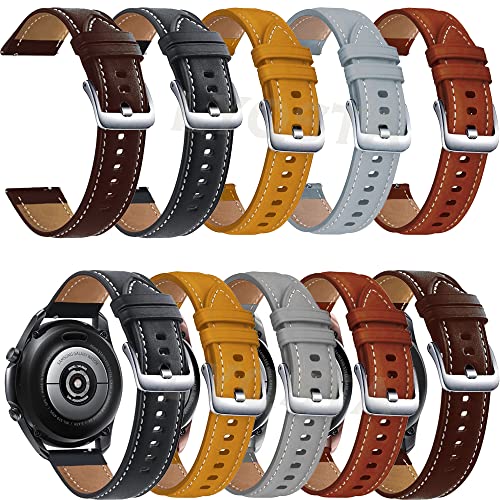 Pulsera de cuero genuino de 20 mm compatible con Garmin Venu 2 Plus 3