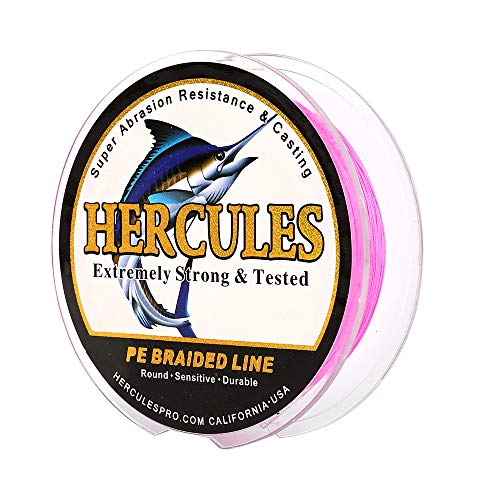Hercules Super Cast 100M 109 Yards Braided Fishing Line 20 LB Test for Saltwater Freshwater PE Braid Fish Lines Superline 8 Strands