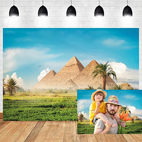 OERJU 7x5ft Egypt Pyramid Photography Backdrops Historical Old Pharaoh Tomb