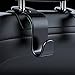 Wislter 4 Pack Car Seat Headrest Hook - Purse Hook for All Vehicle Handbag Clothes Coats Grocery Bags, Black