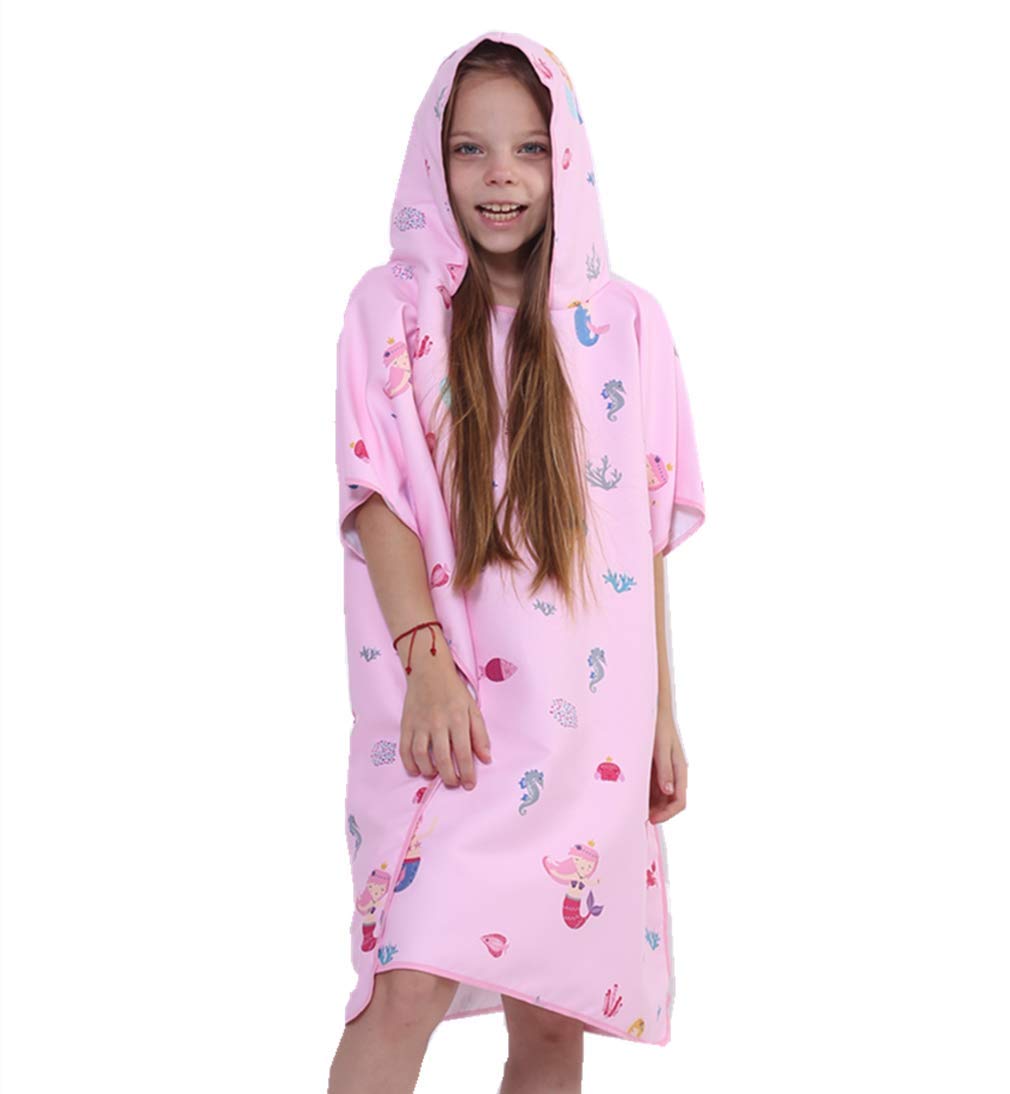 Xlabor Kinder Badeponcho Mikrofaser - 80x80cm Schnelltrocknend Mit Kapuze