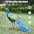 chisheen Metal Peacock Statue Garden Decor Yard Art Sculpture Outdoor Decoration for Lawn,Patio,Backyard,Housewarming Birthday Gifts for Women,Mom,Grandma