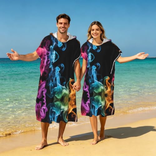 Poncho serviette de plage microfibre pour se changer facilement après le surf - 7