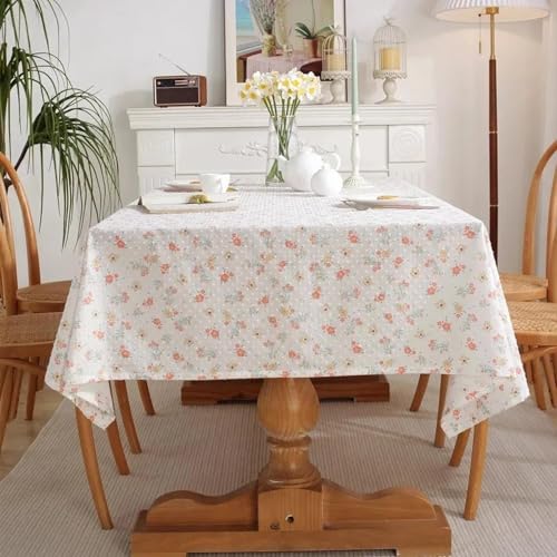 Nappe rectangulaire en coton pour protéger et embellir les petites tables - 2
