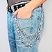 JAZTAKU Pant Chain Punk Spike Link Pocket Chain, Chains for Wallet, Pants, Jeans, Goth Accessories Men and Women