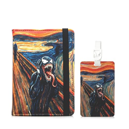 Protège-passeport amusant lot de 2 orange cool pour les vacances des parents