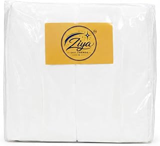 White Fabric Cloth Tissue, Plain Solid Color | Soft Texture, Solid White, Versatile Use, Neatly Packed, Light Weight