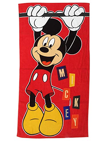 Image of Athom Living Disney Mickey Mouse Hooded Bath Towel 60x120 cm Pack of 2