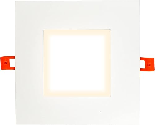 Miniatura 2 de Foco empotrable LED ultrafino de 7 pulgadas con cable directo cuadrado regulable con caja J, 750 lúmenes 3000K, blanco minimalista con kit de