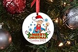 Blippi Personalized Christmas Ornament, Custom Ornament Gift, Blippi 2021 Xmas Ornament Gift,...