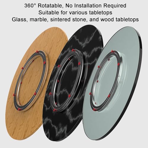 Plateau tournant Lazy Susan en acier inoxydable – Base rotative de 120 cm pour table de salle à manger, accessoire de plaque pivotante lisse, parfait pour servir et recevoir