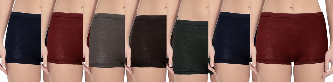 Womens Assorted Solid Color Fine Cotton Bloomer with Leg (Thigh) Elastic Underwear Innerwear for Adult-image-27