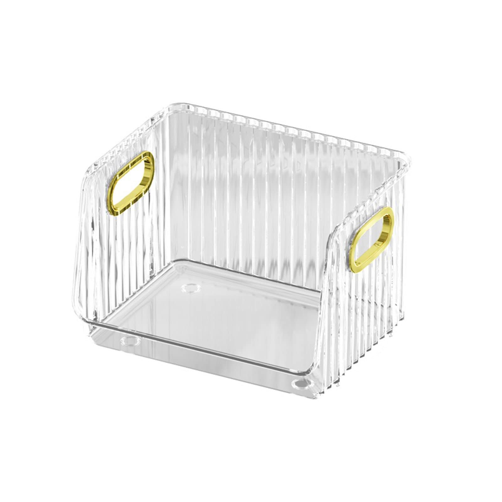 Folders File Organiser A4 Folders A4 ringbinder Organizador de archivos, caja de almacenamiento de cosméticos de escritorio, vestidor T(Gold)