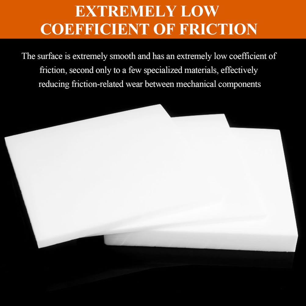 Blocco di Teflon Bianco 100×100 Mm, Lastra Quadrata in PTFE con Spessore 60-100 Mm Adatta per Applicazioni in Officine di Lavorazione Meccanica,100×100×70mm