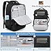ZOMFELT Travel Backpack for Women Men, Carry on Backpack, TSA 15.6 inch Laptop Backpack Flight Approved, Personal Item Travel Bag Nurse Bag Casual Daypack for School Weekender Business Trip, Black