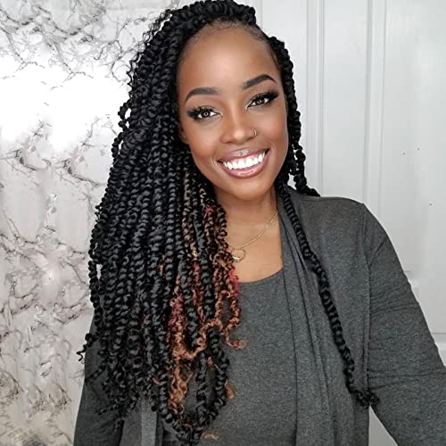 TOYOTRESS Tiana Passion Twist Hair - 24 inch 2 Pcs Pre-twisted Crochet Braids Ombre Blonde, Synthetic Braiding Hair Extension (24 Inch, T27)