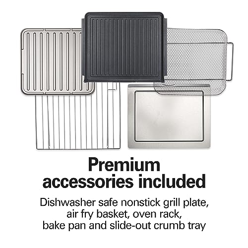 Hamilton Beach 6-in-1 Air Fryer Toaster Oven Combo & Electric Indoor Grill - image 7