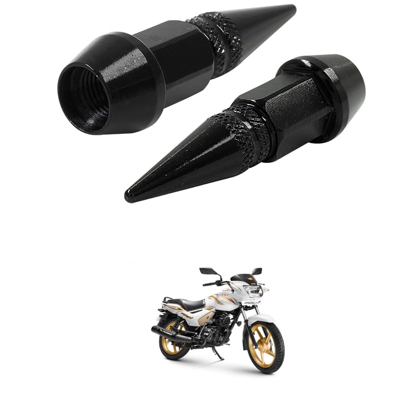 LOVMOTO Universal Spiked Valve Caps,Aluminum Alloy Dustproof and Waterproof Tire Valve Stem Caps, Suitable for Cars, Trucks and Motorcycles (2PCS Black) Comfortable with St-ar ci-ty Pl-us-image-16