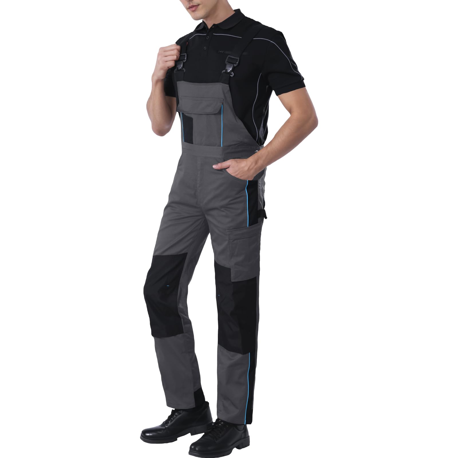 WORK IDEA Pantalon de Travail Stretch pour Hommes avec de Nombreuses Poches et Poches à Outils