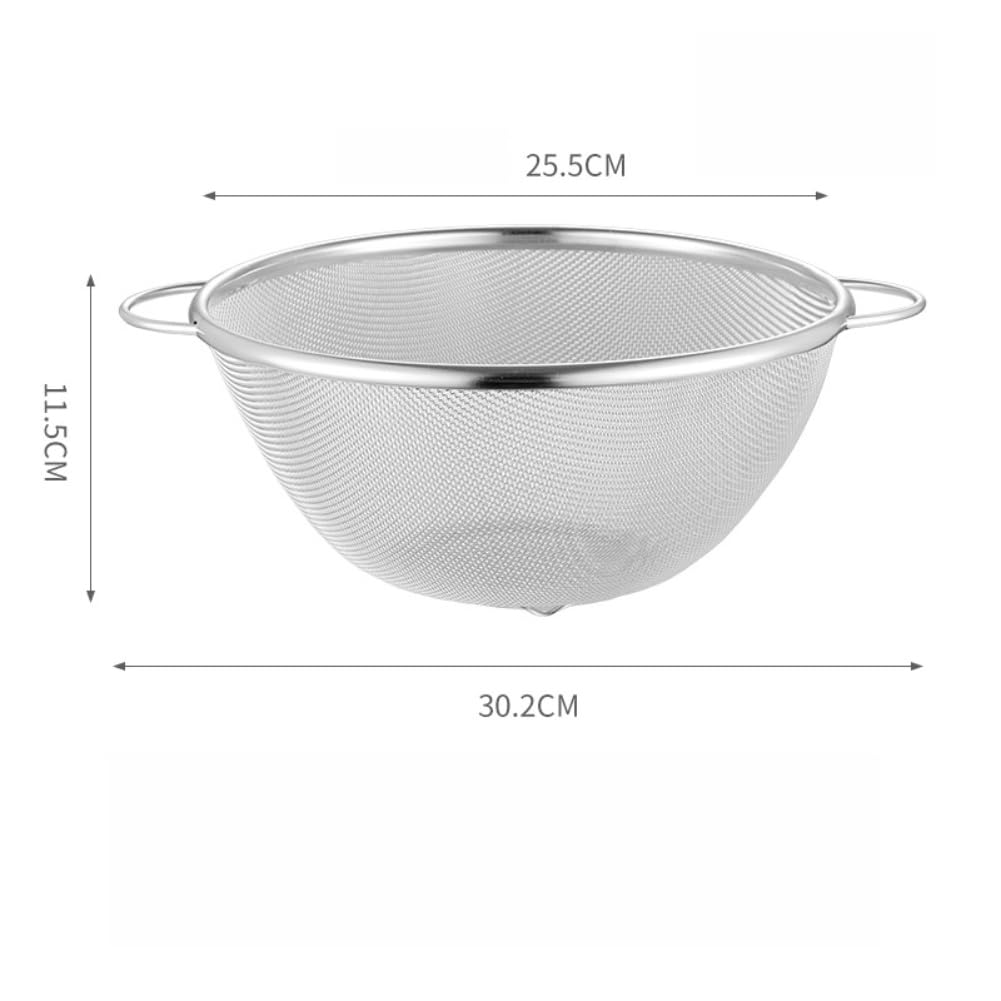 Tamiz de acero inoxidable 304 con base estable para drenaje de arroz de frutas y verduras