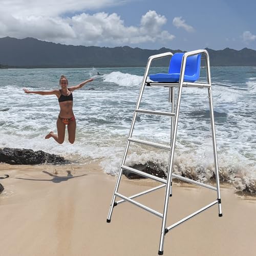 Chaise de sauveteur de piscine en acier inoxydable 304 durable et résistante à la corrosion