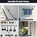 Industrial Pipe Stair Handrail, Wall-Mounted Metal Hand Rail for Indoor & Outdoor Steps, Black Galvanized Iron, Vintage Farmhouse Style, Heavy Duty Support for Stairs & Porch (Black, 3.3ft)