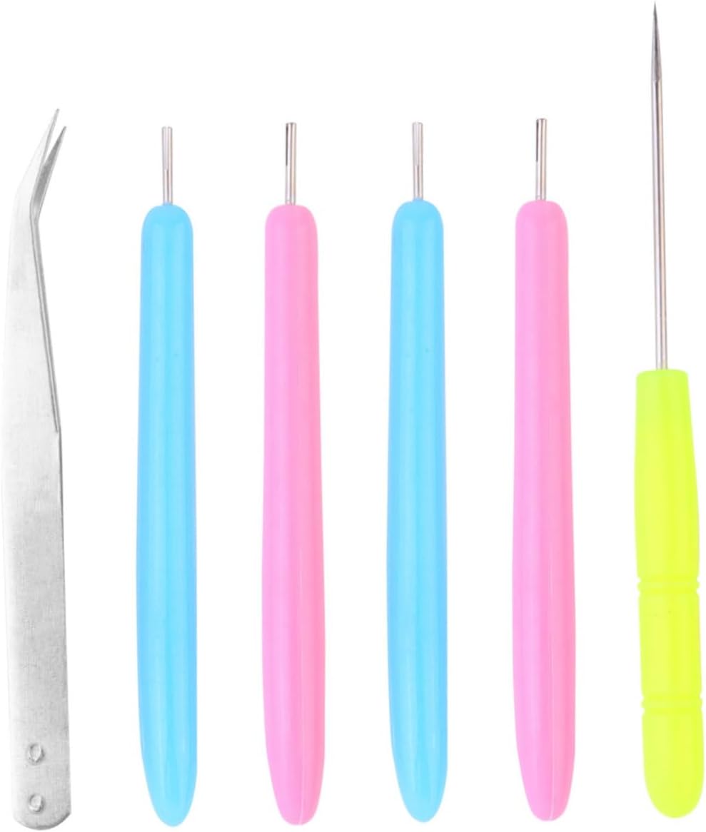STOBOK 18pcs Sturdy Paper Quilling Kit Rolling Pens Piercer Tweezer Easy to Use for DIY Projects