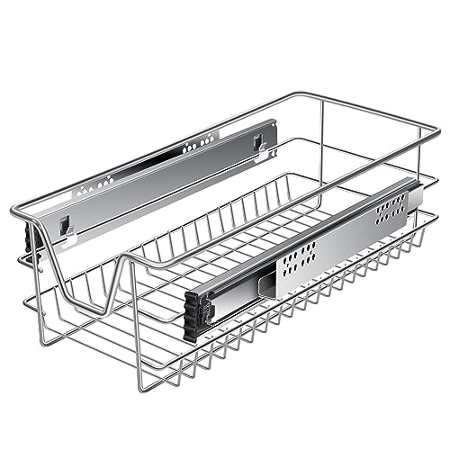 KESSER® Teleskopschublade 30 cm ✓ Küchenschublade ✓ Küchenschrank ✓ Korbauszug ✓ Schrankauszug ✓ Vollauszug ✓ Schublade