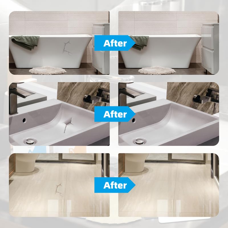 Miniatura 5 de Tenee Kit de reparación de granito y kit de reparación de mármol, kit de reparación de chips de encimera de cuarzo para encimeras de granito,