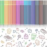36x Recambios Boligrafos Borrables,Compatibles con Legami, Punta de 0,7mm,Altura 13cm,Bolígrafo Roller Borrable,Tinta Termosensible,Recambio Reemplazable