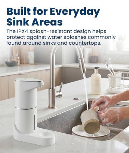 Image of Everlasting Comfort Automatic Soap Dispenser - Touchless Wall Mounted No Drip Lotion, Hand Soap, Shower Gel, Dish Soaps Dispenser, 3 Level Output Motion Sensor for Bathroom & Kitchen Use (350ml /12 oz)