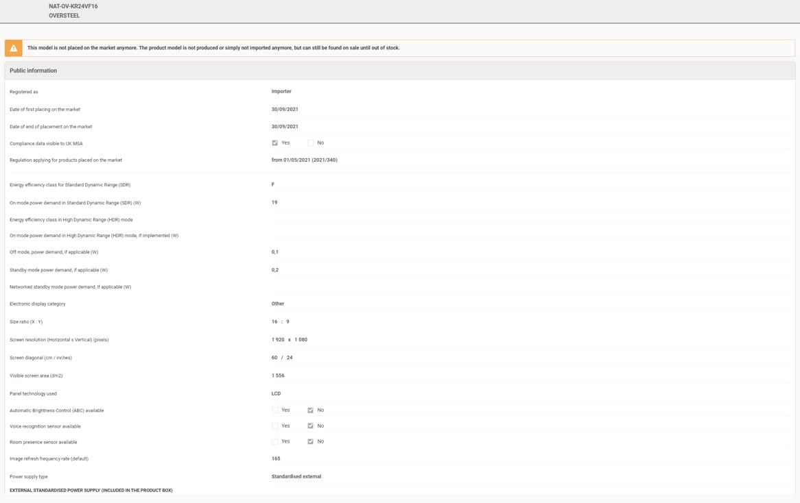 Thinlerain 24 Pouces Ecran PC Gaming Moniteur 144Hz 1920x1080P Ecran