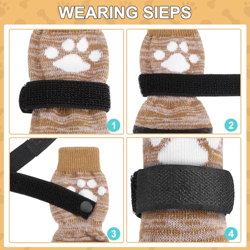 KOOLTAIL rutschfeste Hundesocken ¨C Outdoor-Hundeschuhe wasserdichte Hundeschuhe Pfotenschutz mit Gurt Traktionskontrolle f¨¹r Hartholzb?den