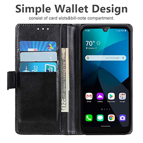UKDANDANWEI Capa para LG Harmony 4, elegante capa flip de couro PU com compartimentos para cartão, f