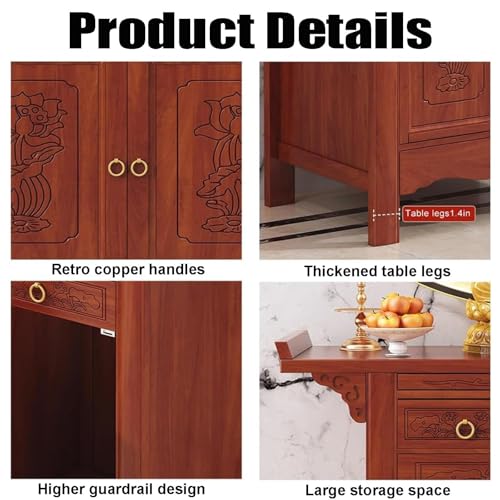 Support à plusieurs niveaux en bois avec détails sculptés pour autel - 7