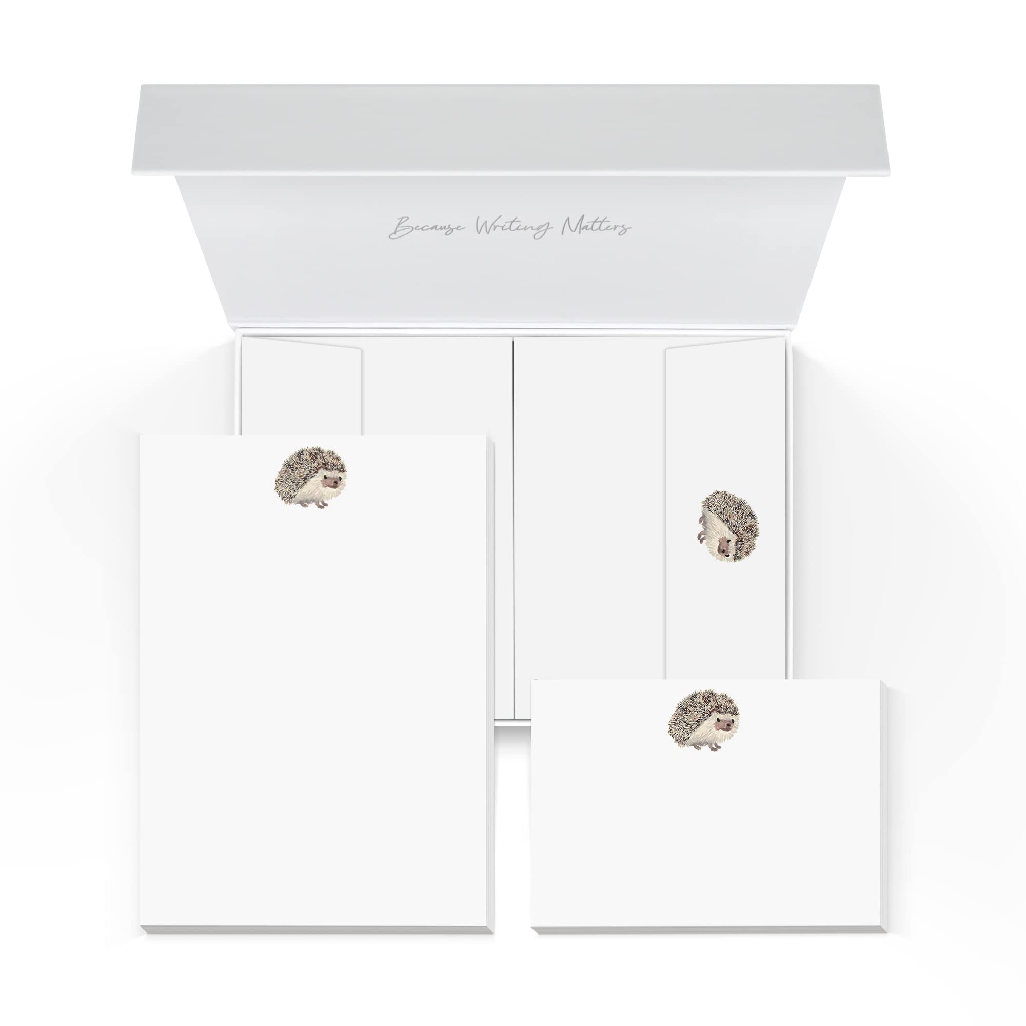 Me Loovely Hedgehog Letter Writing Papers Notecard with Envelopes Stationery Supplies Set for Office Home & School | (20 Letters, 10 Cards & 30 Envelopes with Gift Box)