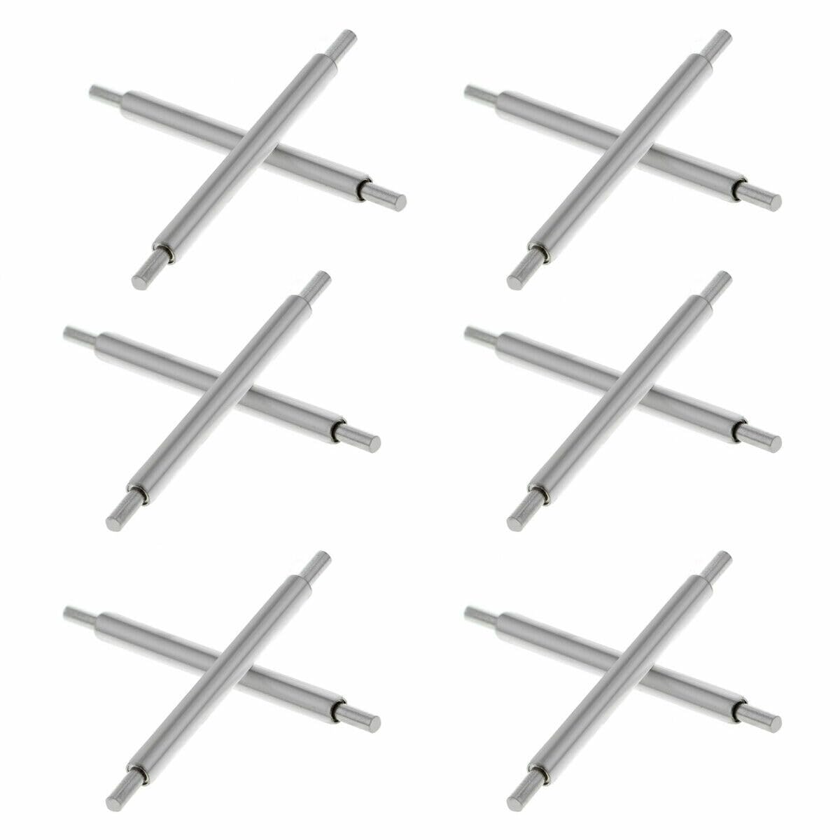 Ewatchparts 6 PCS SPRING BAR PIN COMPATIBLE WITH ROLEX SUBMARINER EXPLORER GMT WITH THROUGH HOLE LUGS