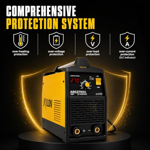 Image of RILON ARC 270GE Welding Machine | True 270A Heavy Duty IGBT Welder | RI CHIP Smart Control | Hot Start & Arc Force | 2.5mm & 3.2mm Rod | Industrial ARC Machine