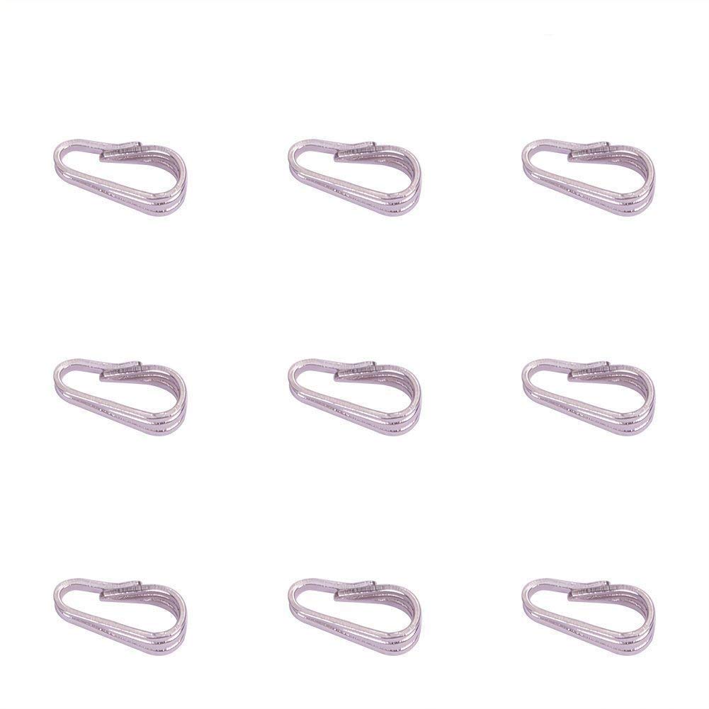 PH PandaHallPH PandaHall Elite 10 Pcs 925 Sterling Silver Snap Bail Hook Pinch Clip Necklace Clasps Dangle Pendant Charms Chain Connectors For Necklace Jewelry Diy Craft Making Platinum 7.5x3.5x3.3mm Platinum-10