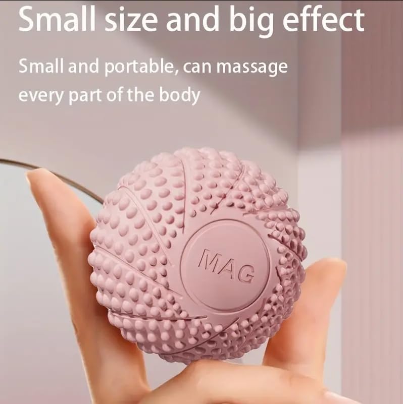 Image of Massage Balls | Muscle Roller Lacrosse Balls for Plantar Fasciitis Back Shoulder Pain Relief Foot Muscles, Trigger Point Yoga, Deep Tissue, Stress Reflexology (Pink- Pack of 1)