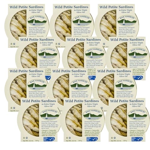 Bar Harbor Wild Petite Sardines in Extra Virgin Olive Oil