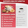 OMOGS Mushroom Coffee, 10 in 1 Extract Powder Blend Lion's Mane, Reishi, Cordyceps, Chaga, Turkey Tail, Instant Coffee-for Energy, Focus, Memory, Digestion & Immunity, 30 Serving