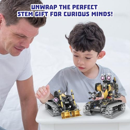 STEM Robot Building Kit for Kids Ages 6-14 | 323 PCS 5-in-1 | 4 Control Modes | APP & Remote Control | Rechargeable Coding Robot Toy | Engineering Educational Gift for Boys Girls - Image 3
