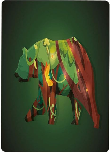 Amazon 壁紙 絵画風ポスター はがせるシール式 キャビンの装飾 野生のクマのつるの形をしたファンタジーの森の葉ブドウの自然な組み合わせ 多色40x60cm シール 模様替え 剥がせる ヨーロッパ 風景 景色 海 お洒落 で 可愛い 大きい サイズ プレゼント ウォール