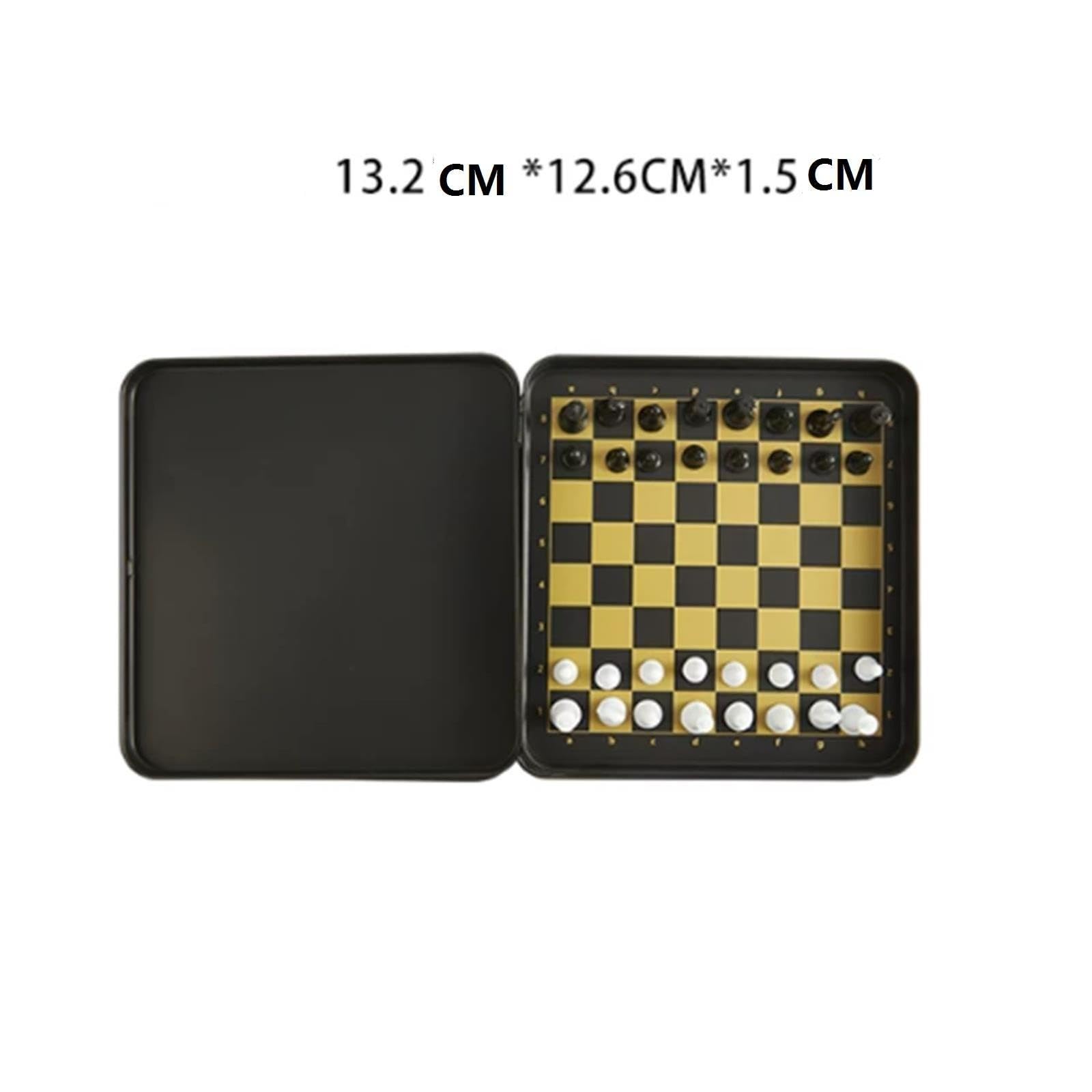 Jeu d'échecs magnétique Portable dans Une boîte en métal échecs