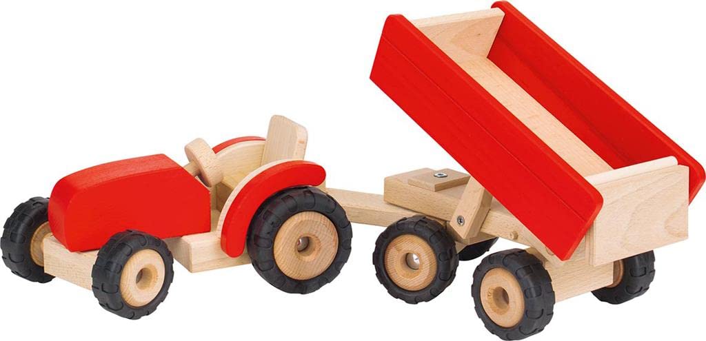 Goki 55942 - Traktor mit Anhänger, rot