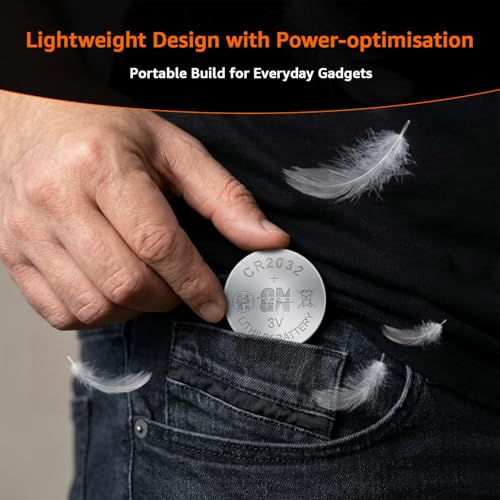 Image of Amazon Basics Long-Lasting CR2032 Lithium Coin Batteries | 3V Voltage | Versatile Applications (Pack of 5)