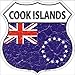 SMART BLONDE Cook Islands Flag Highway Shield Metal Sign HS-222