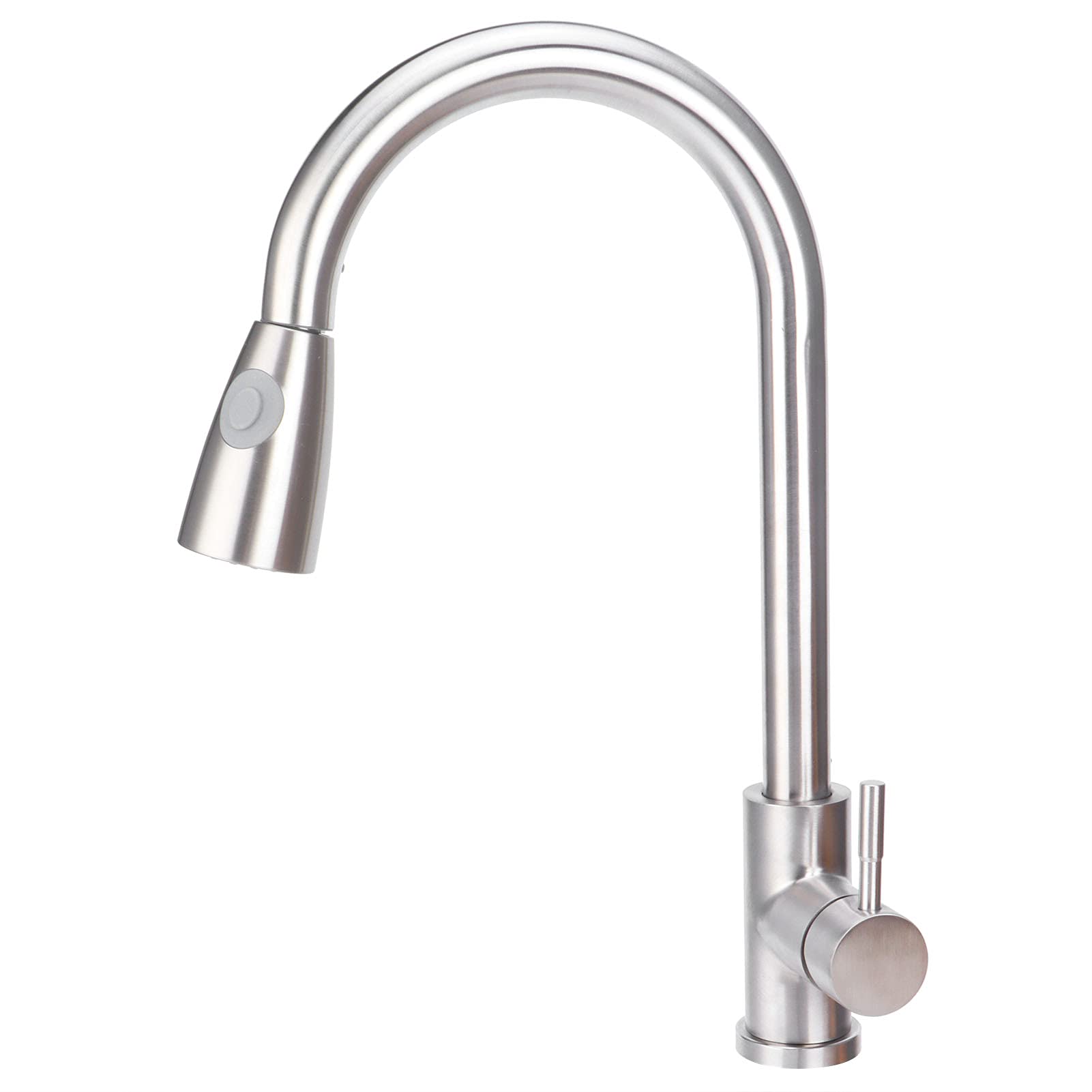 Fdit Grifo de Cocina G3/8, Grifo de Fregadero con Doble Salida de Agua, Extraíble y Telescópico, con Rotación de 360° y 2 Modos de Agua, para Ajuste de Caliente Fría